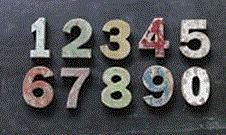 5-1/4" NUMBERING DISTRESSED FIR