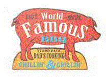 14-1/8"L WOOD PIG SIGN FAMOUS